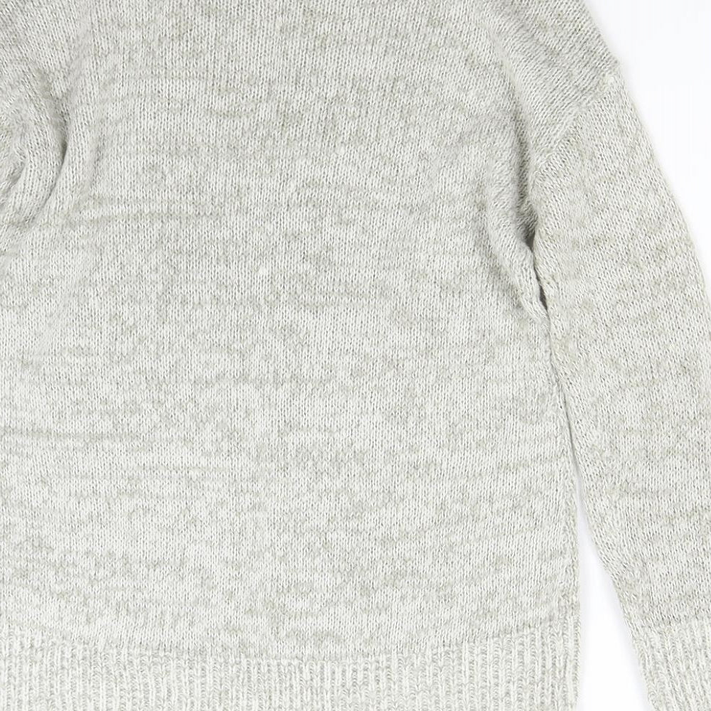 New Look Womens Grey  Knit Pullover Jumper Size S