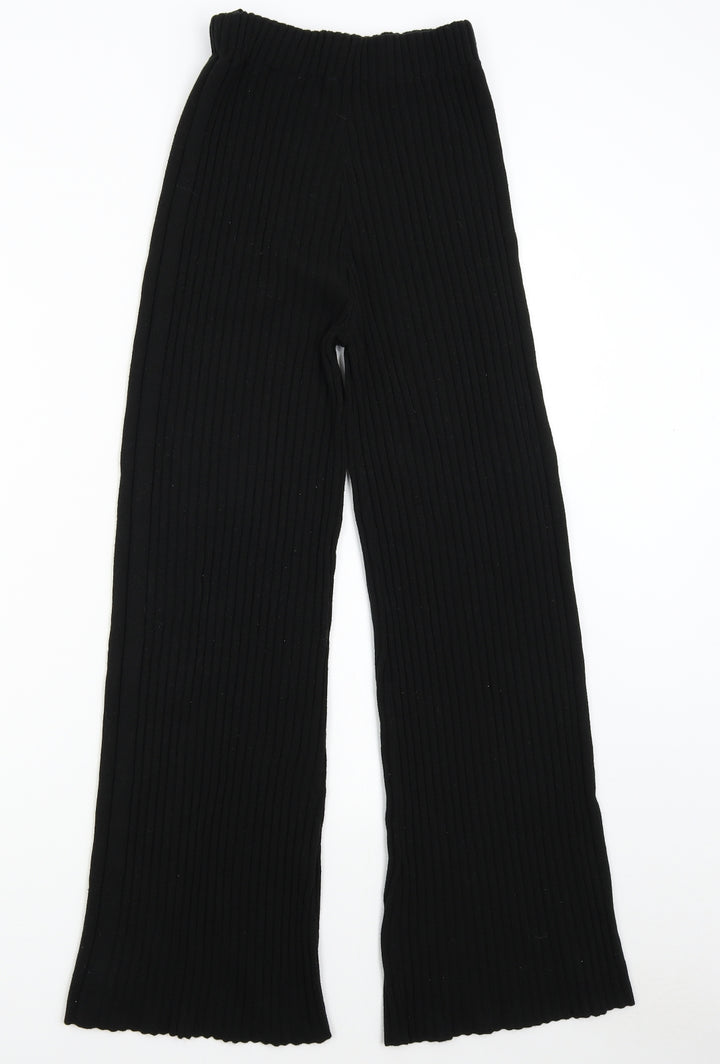 Topshop Womens Black Trousers Size S L28 in