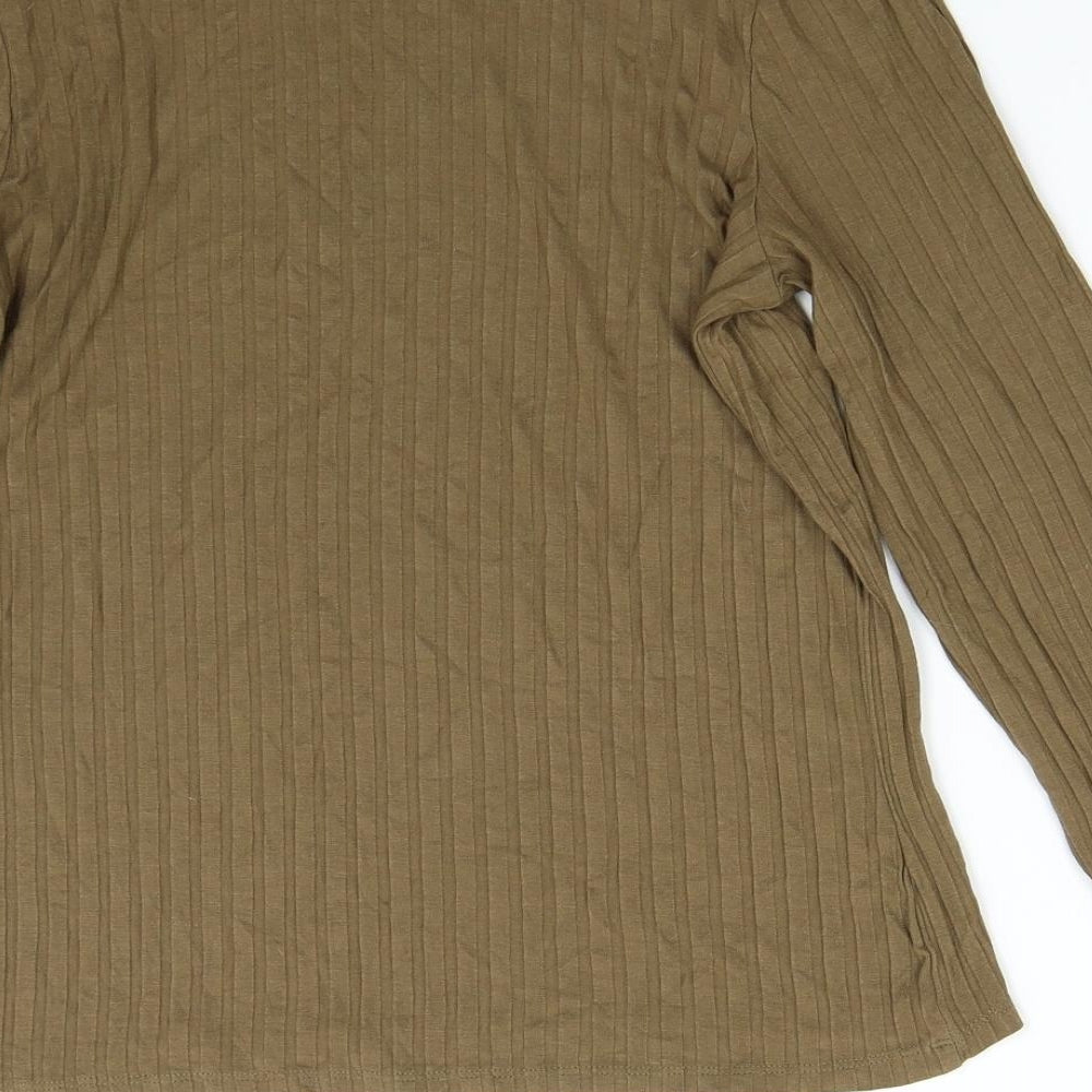 TU Womens Brown   Basic T-Shirt Size 12