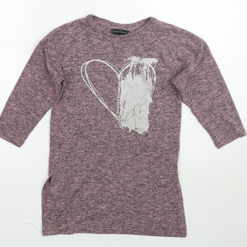 Candy Couture Girls Pink   Basic T-Shirt Size 10-11 Years