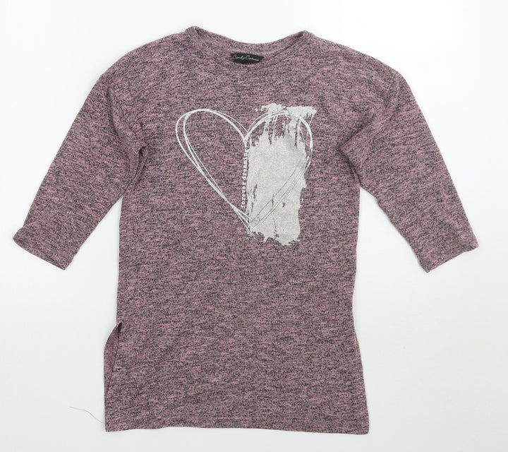 Candy Couture Girls Pink Basic T-Shirt Size 10-11 Years