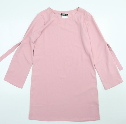 Front view of Yoins women’s pink a-line, size S