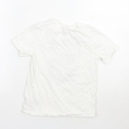 Gap Boys White  Rayon Basic T-Shirt Size S