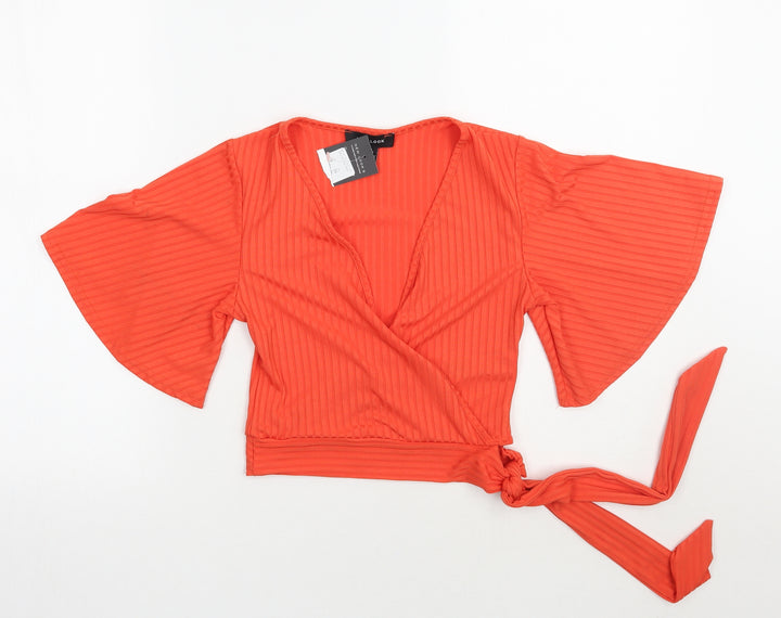 Newlook Womens Orange Basic Blouse Size 8