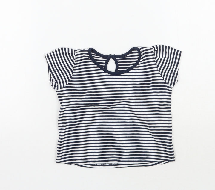 Matalan Baby White Striped Basic T-Shirt Size 3-6 Months
