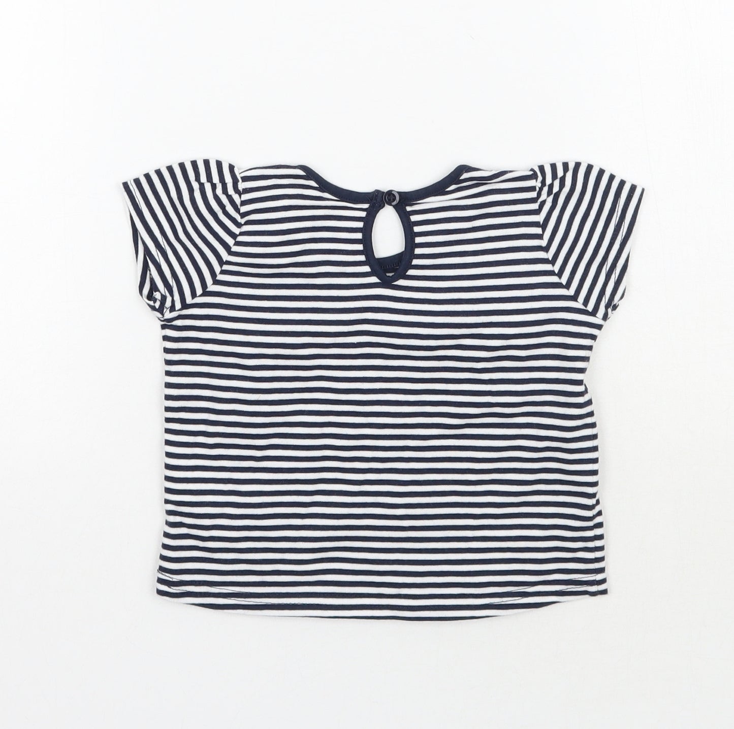 Matalan Baby White Striped  Basic T-Shirt Size 3-6 Months