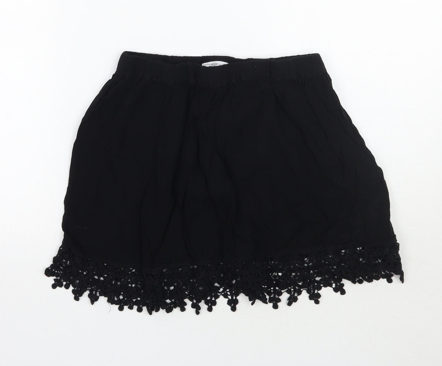 Newlook Womens Black  Rayon A-Line Skirt Size 8