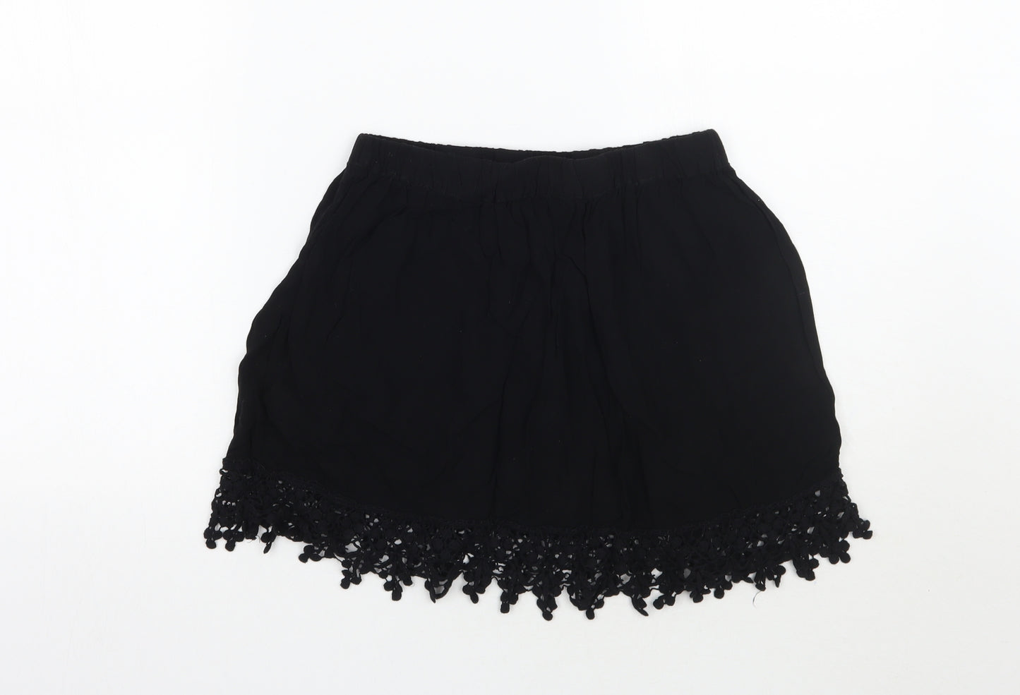 Newlook Womens Black  Rayon A-Line Skirt Size 8