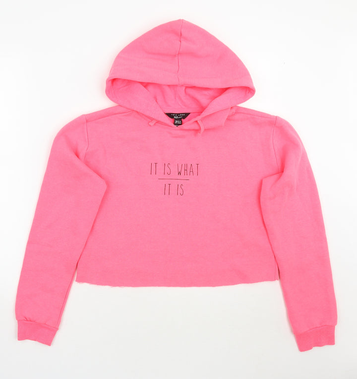 Newlook Girls Pink   Pullover Hoodie Size 14 Years