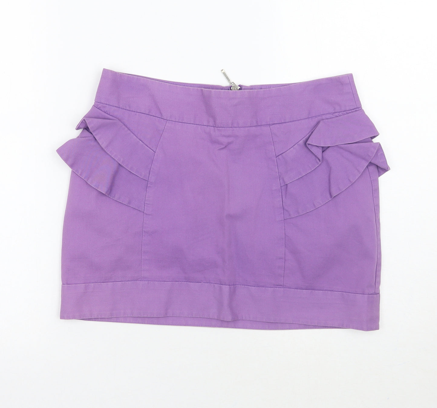 Topshop Womens Purple   A-Line Skirt Size 10