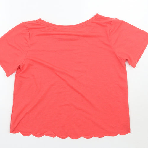 Papaya Womens Orange   Cropped T-Shirt Size 10