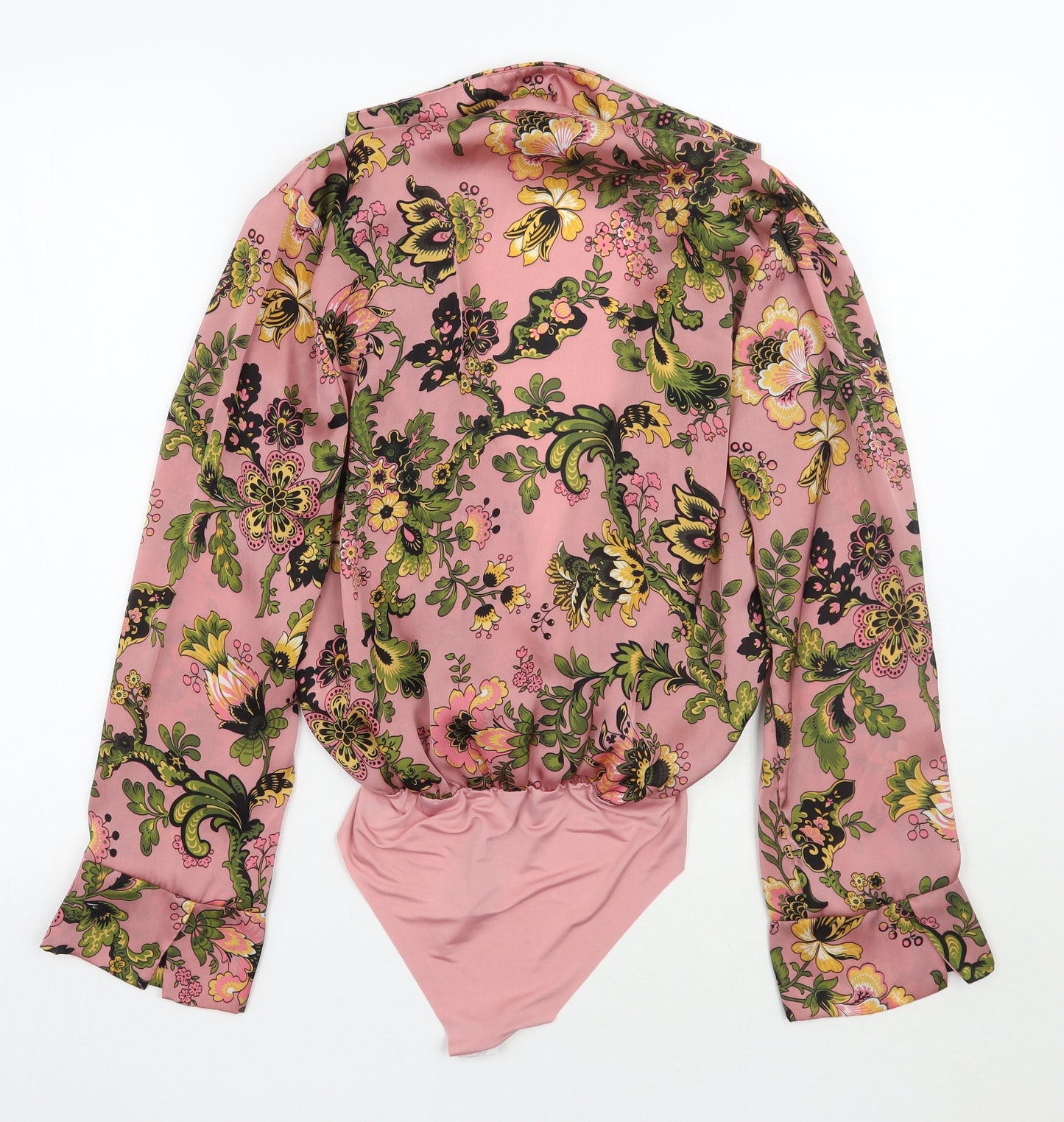 Zara Womens Pink Floral  Bodysuit One-Piece Size S