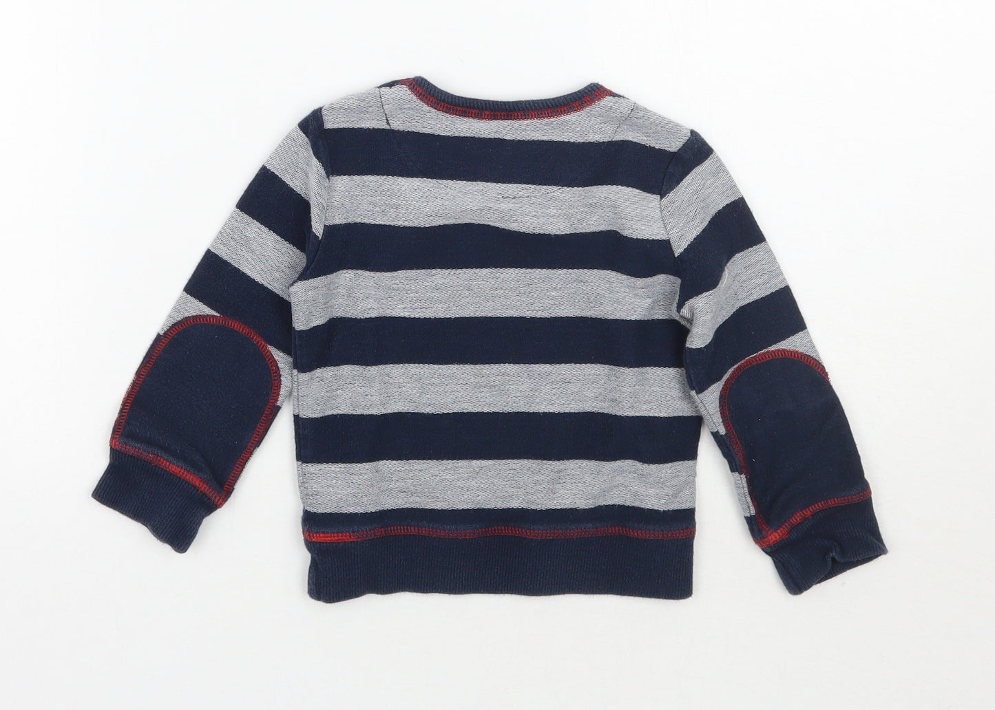 Mini Club Boys Blue Striped  Pullover Jumper Size 2 Years