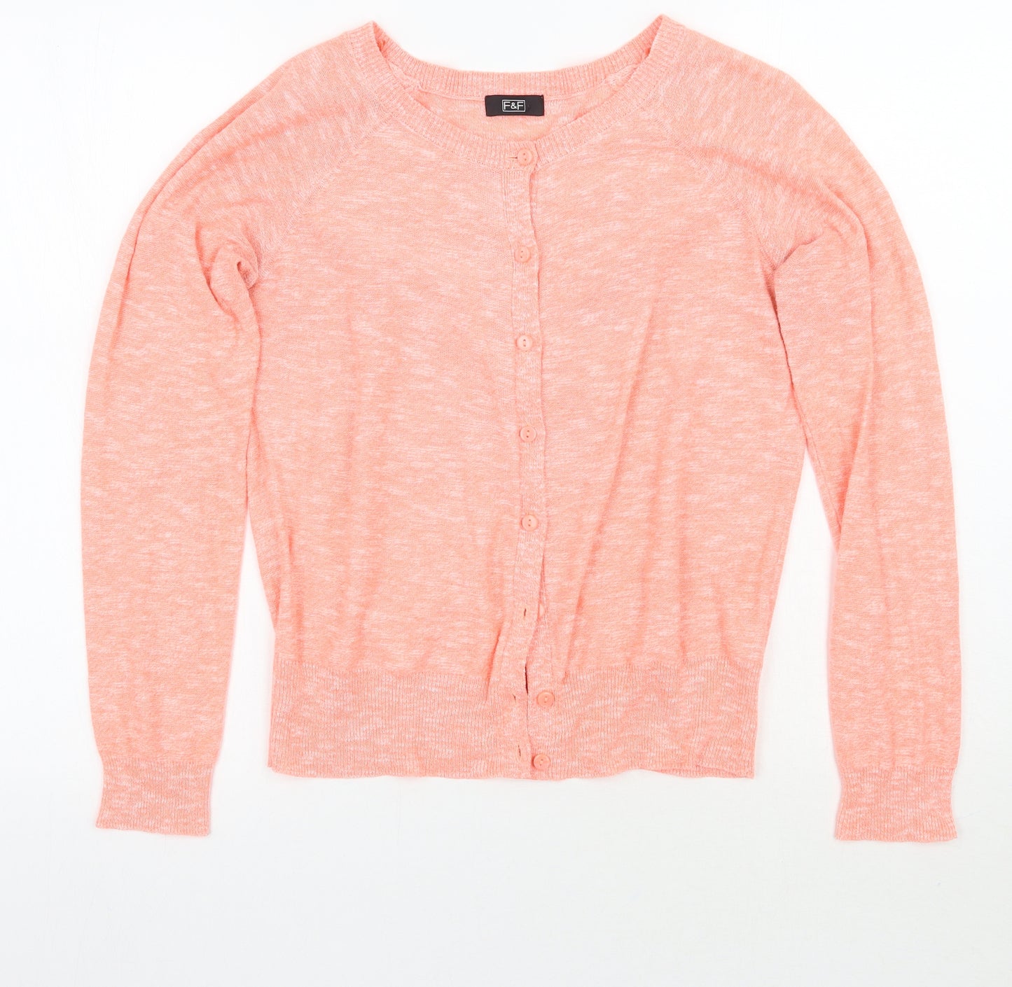 F&F Womens Orange   Cardigan Jumper Size 12