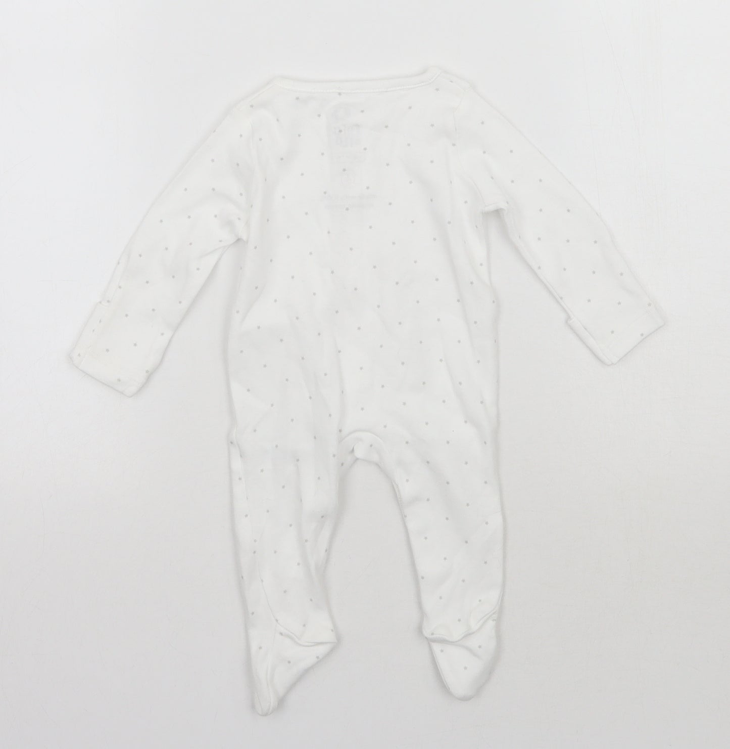 Fred & flo Baby White Geometric  Catsuit One-Piece Size Newborn