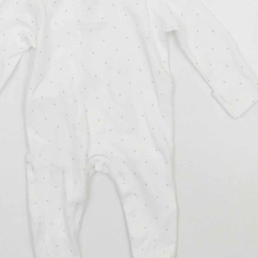 Fred & flo Baby White Geometric  Catsuit One-Piece Size Newborn