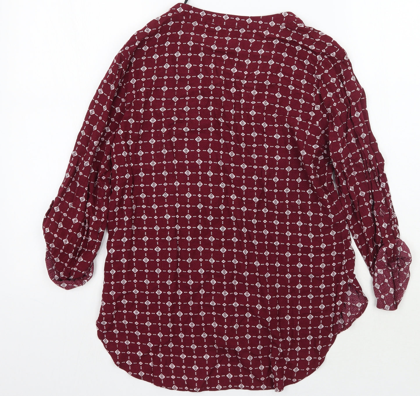Primark Womens Purple Floral  Basic Button-Up Size 8