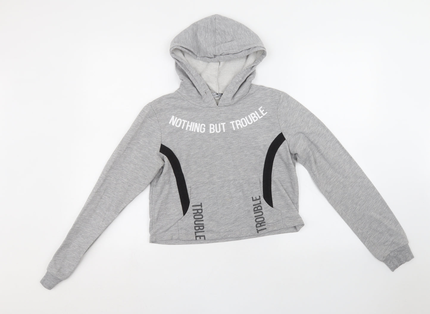 Select Womens Grey   Pullover Hoodie Size 12