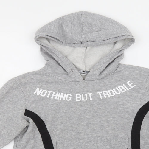 Select Womens Grey   Pullover Hoodie Size 12