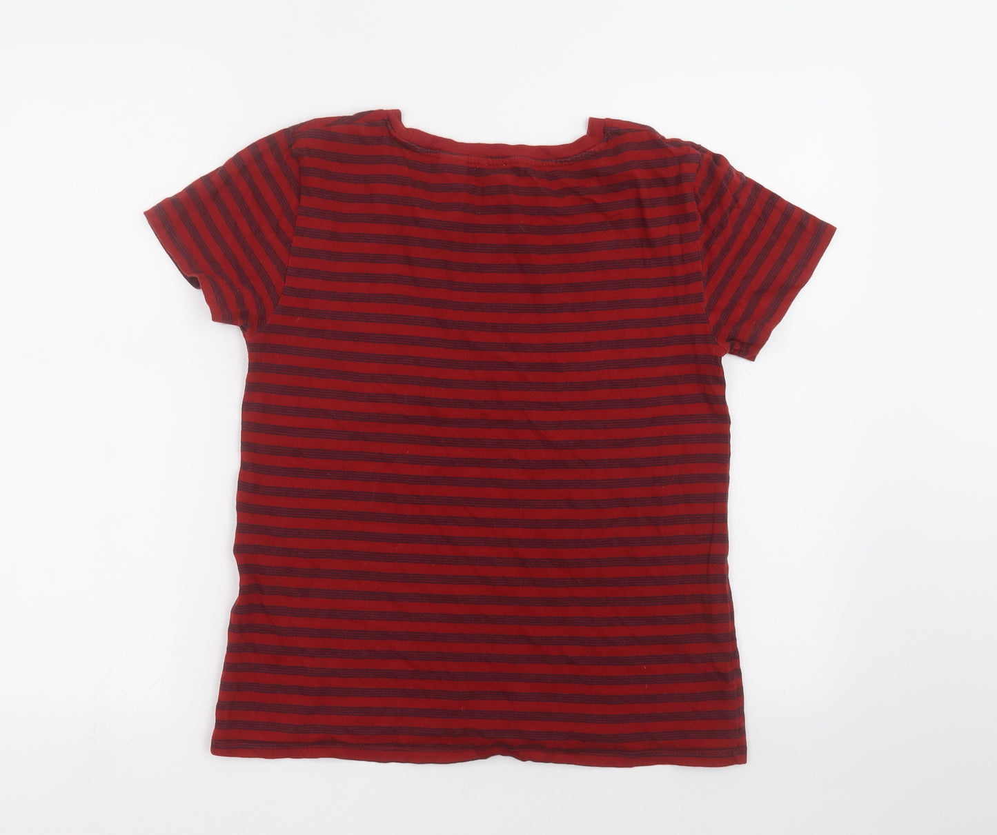 levis Womens Red Striped  Basic T-Shirt Size S