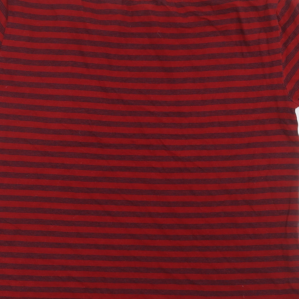levis Womens Red Striped  Basic T-Shirt Size S