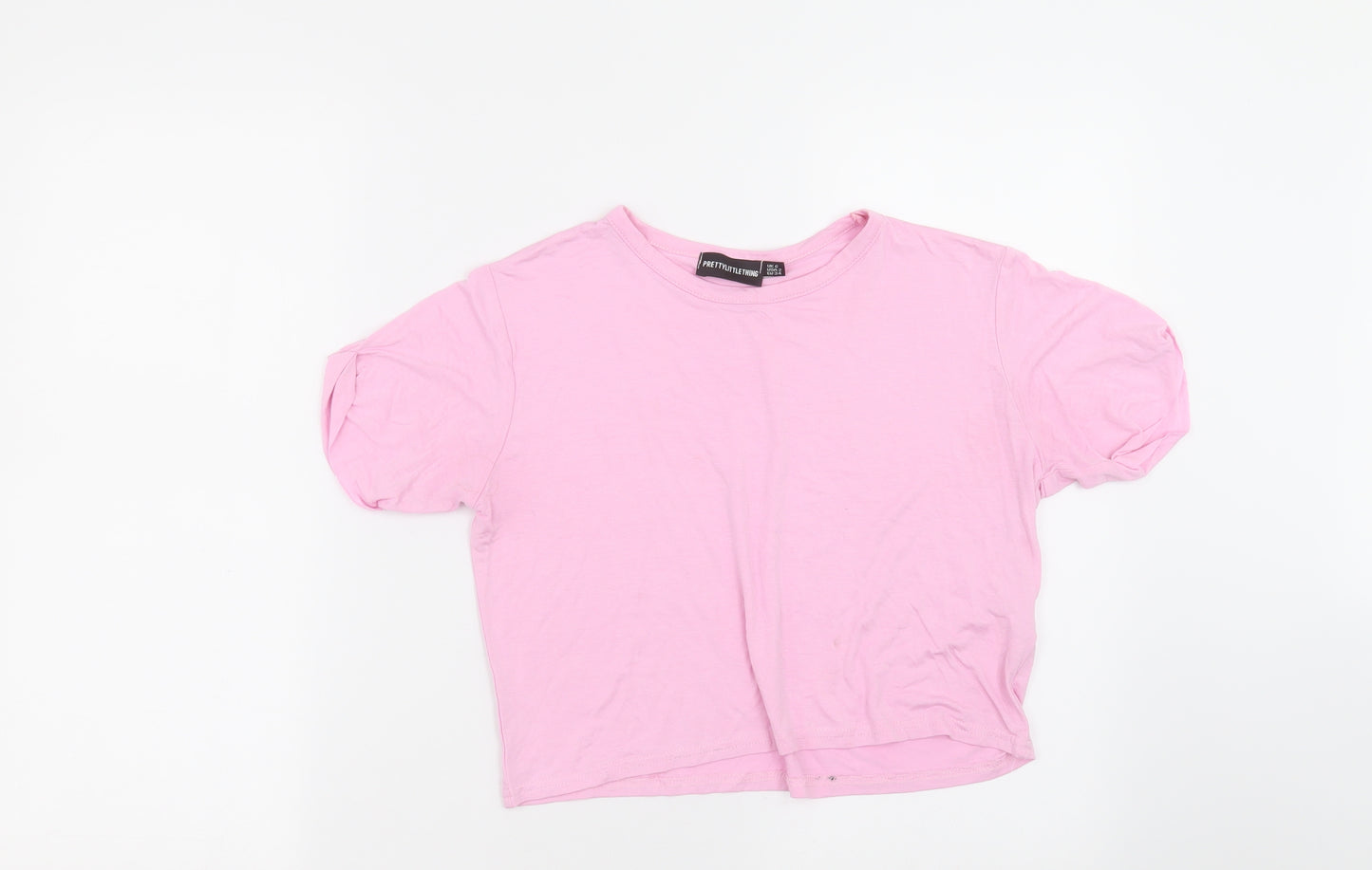 PRETTYLITTLETHING Womens Pink   Cropped T-Shirt Size 6