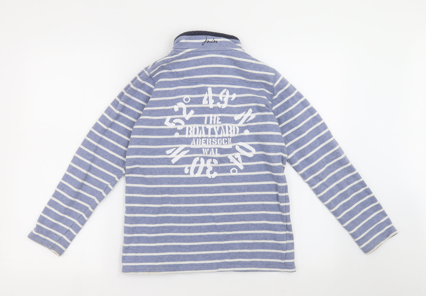 Joules Boys Blue Striped  Pullover Sweatshirt Size 12 Years