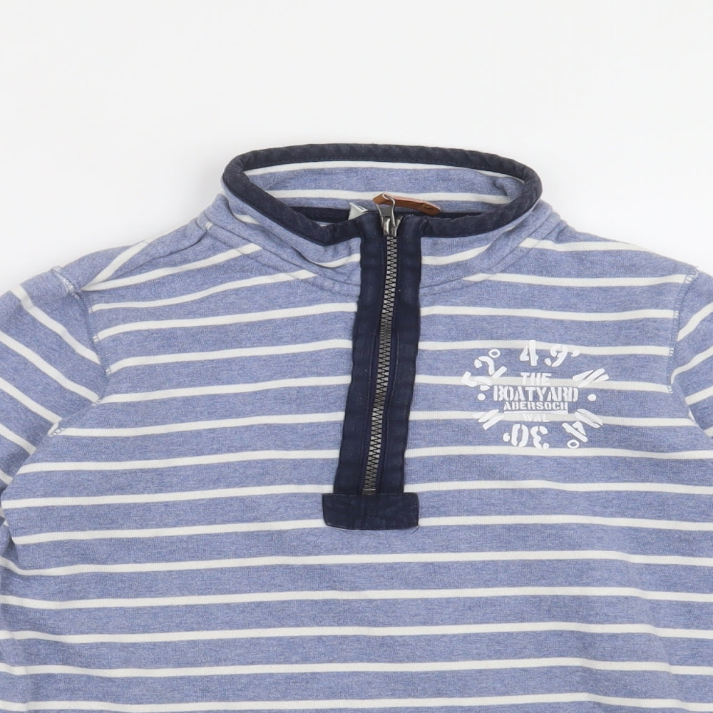 Joules Boys Blue Striped  Pullover Sweatshirt Size 12 Years