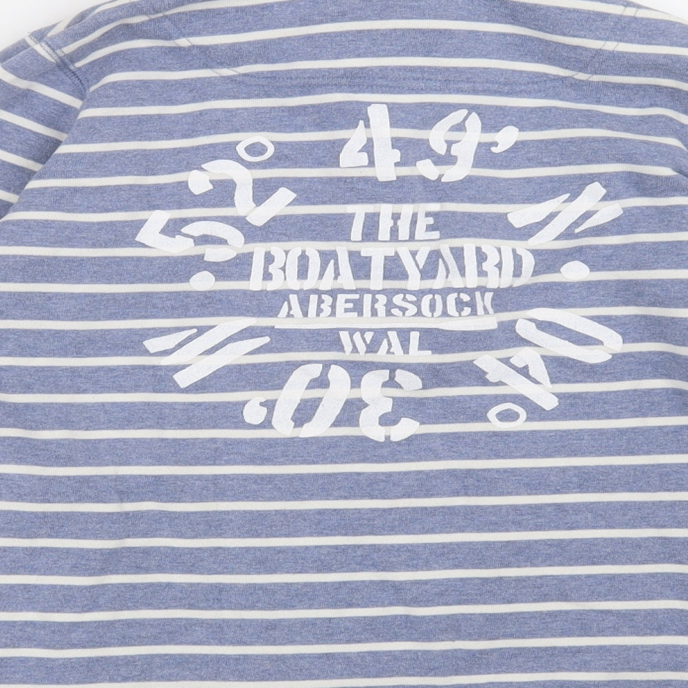 Joules Boys Blue Striped  Pullover Sweatshirt Size 12 Years