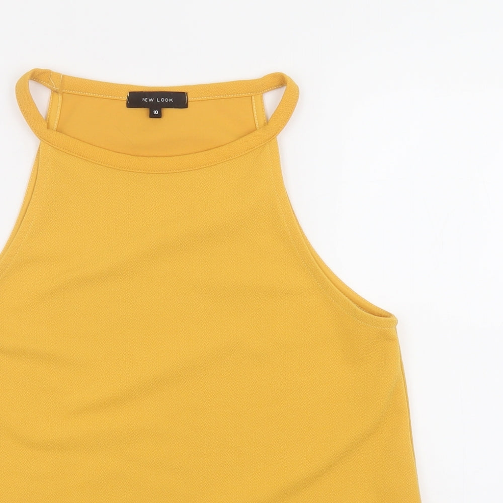 New Look Womens Yellow   Basic Tank Size 10