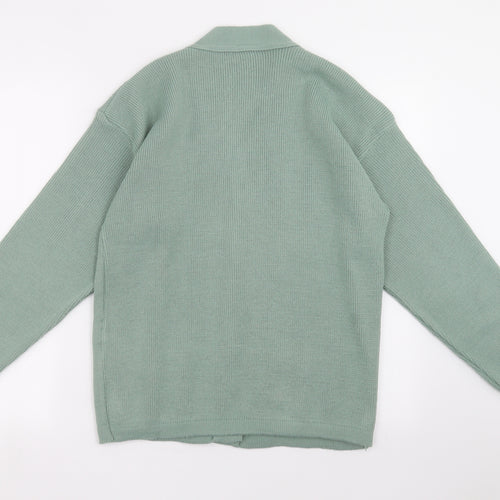 Etiquette Womens Green  Knit Cardigan Jumper Size M