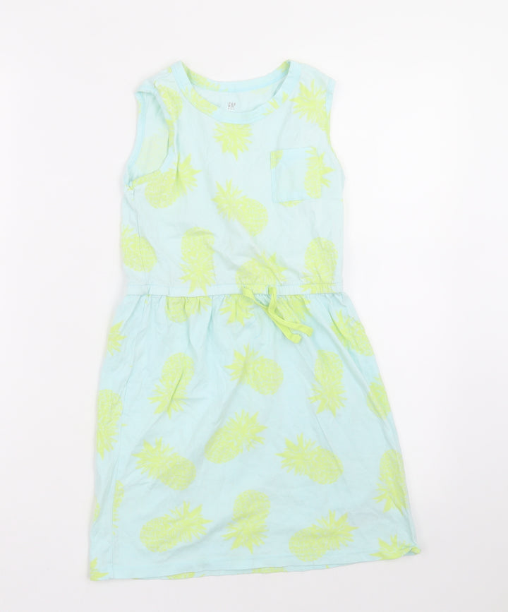 Gap Girls Blue Polka Dot  A-Line  Size M