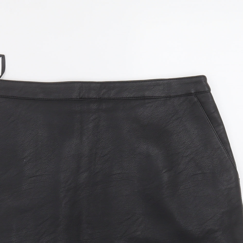 Warehouse Womens Black   A-Line Skirt Size 12
