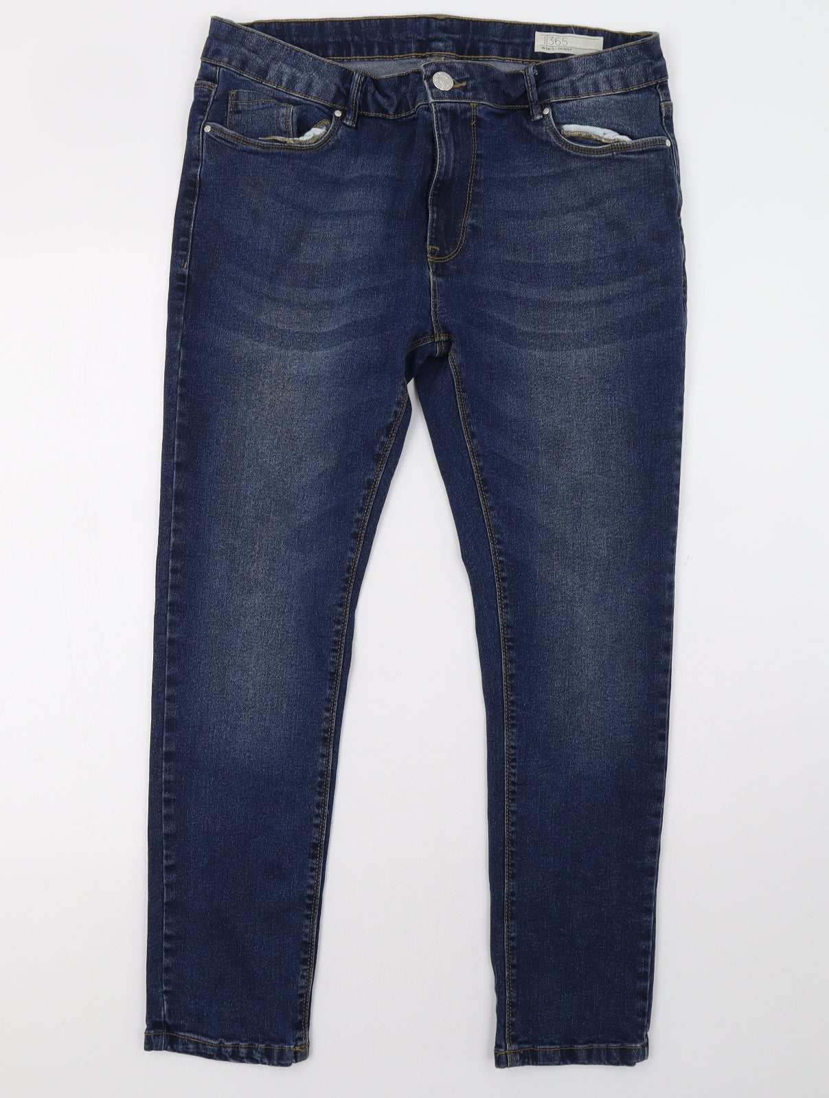 365 Mens Blue   Straight Jeans Size 34 L28 in