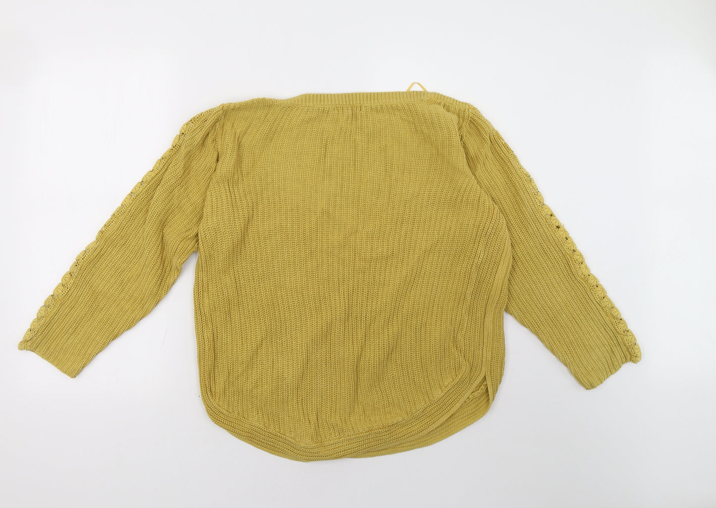 M&Co Womens Yellow   Pullover Sweatshirt Size 18