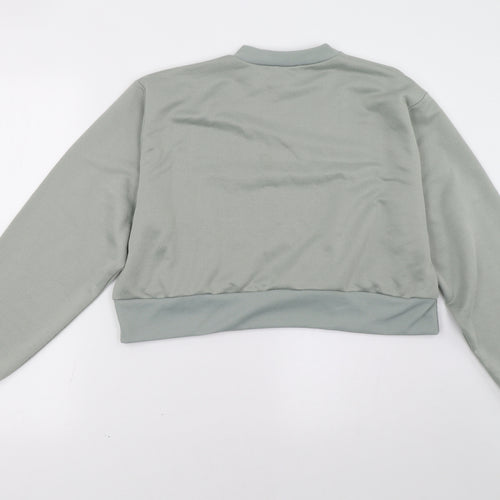 Boohoo Womens Green   Pullover Sweatshirt Size 8