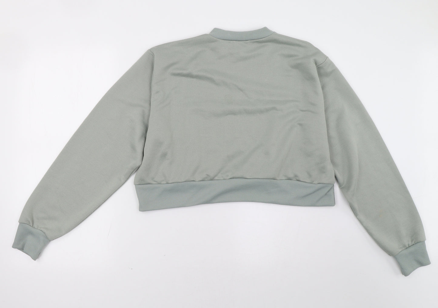 Boohoo Womens Green   Pullover Sweatshirt Size 8