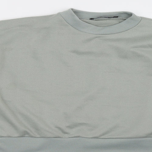 Boohoo Womens Green   Pullover Sweatshirt Size 8