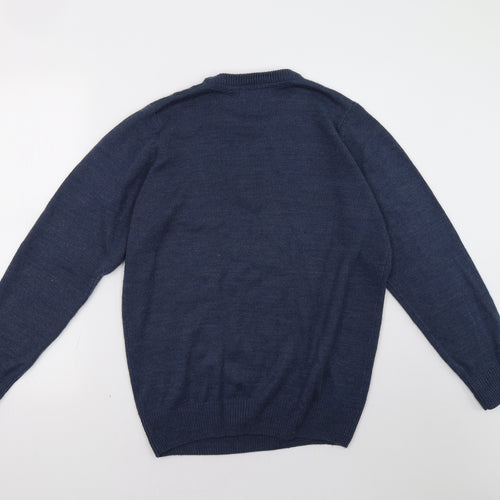 EWM Mens Blue   Pullover Sweatshirt Size M
