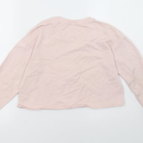 River Island Girls Pink   Pullover Sweatshirt Size 10 Years