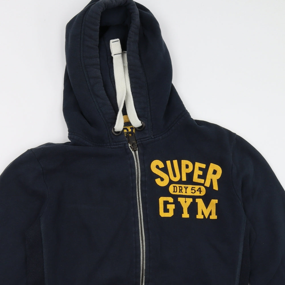 Superdry Mens Blue   Full Zip Hoodie Size M