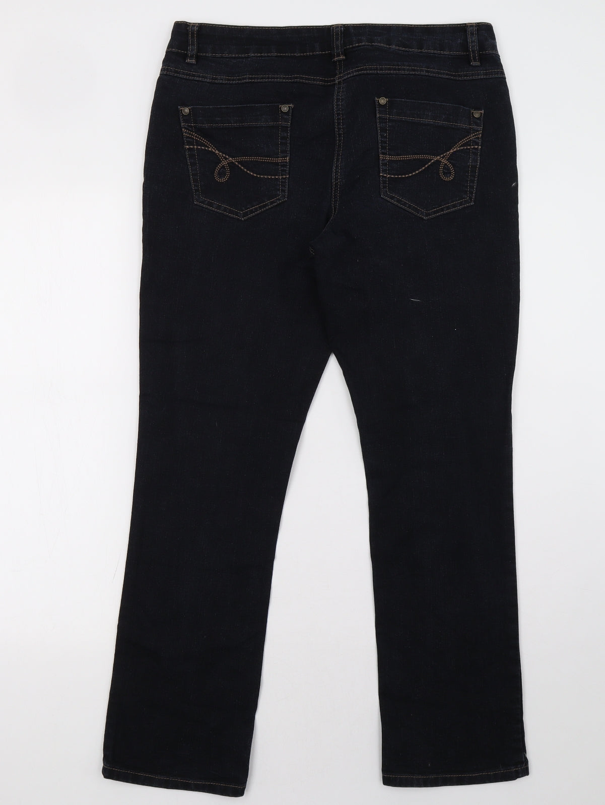 Preworn Womens Blue   Straight Jeans Size 14 L30 in