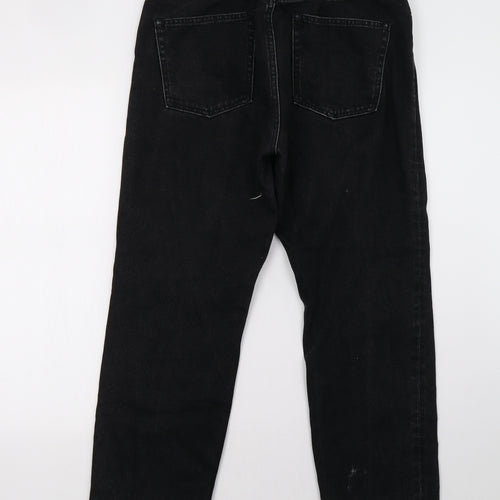 Zara Womens Black  Denim Mom Jeans Size 12 L27 in