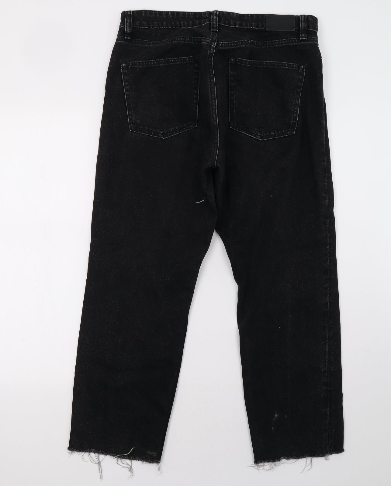 Zara Womens Black  Denim Mom Jeans Size 12 L27 in