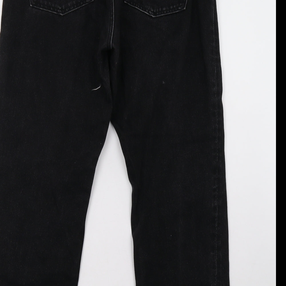 Zara Womens Black  Denim Mom Jeans Size 12 L27 in