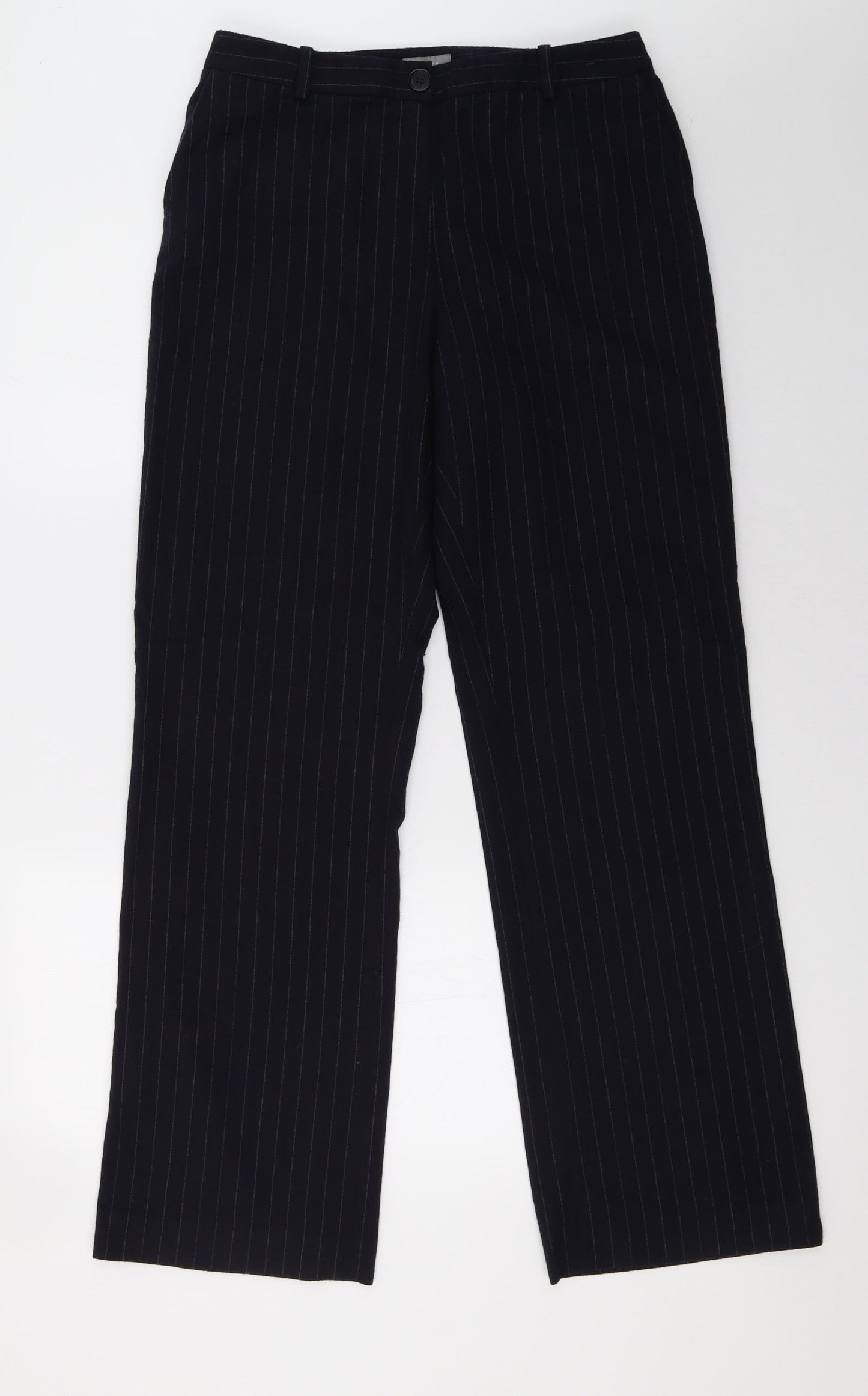 Jaeger Womens Blue Striped  Trousers  Size 12 L34 in