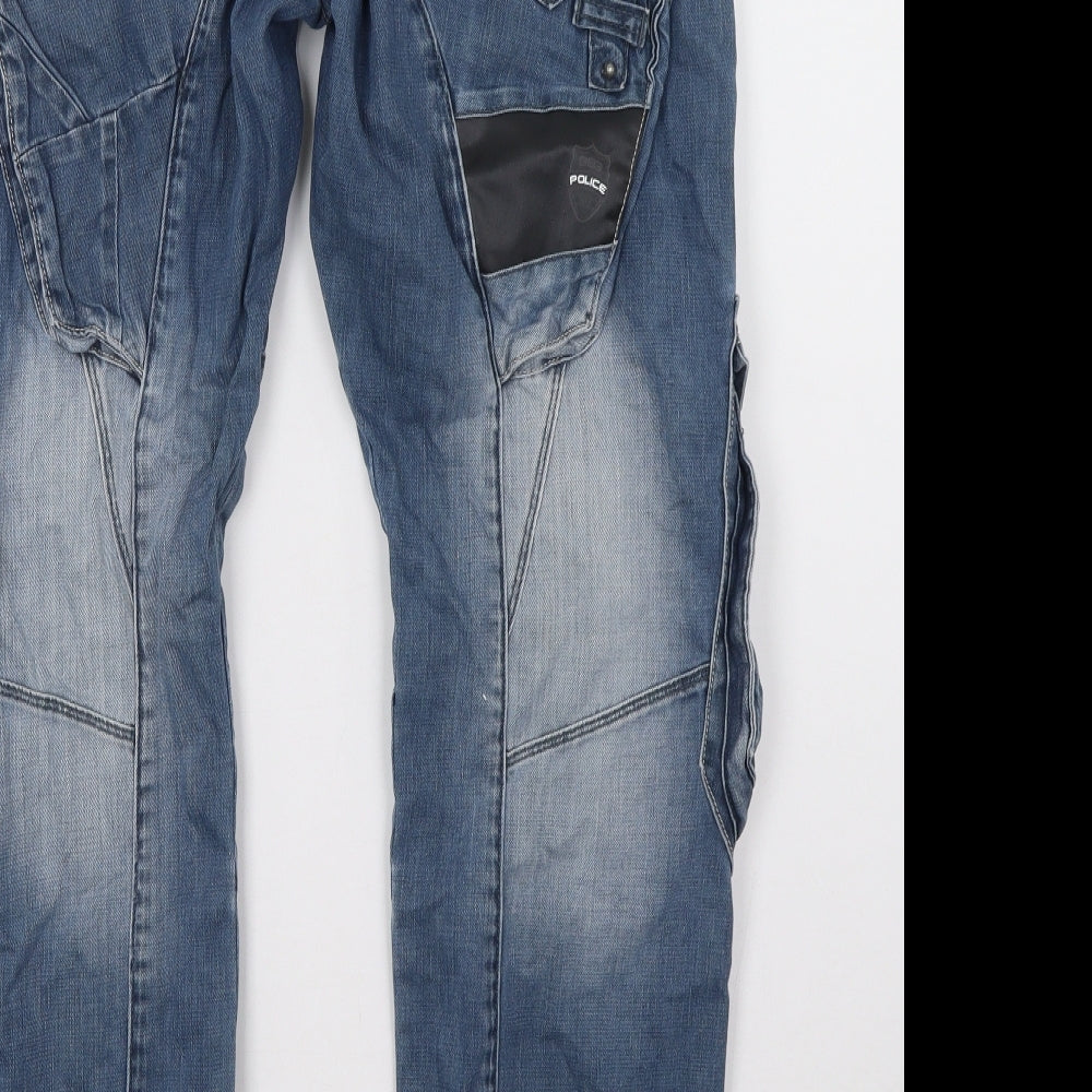 Police Mens Blue   Straight Jeans Size 34 L30 in