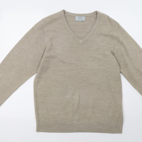 Marks and Spencer Mens Beige   Pullover Sweatshirt Size M