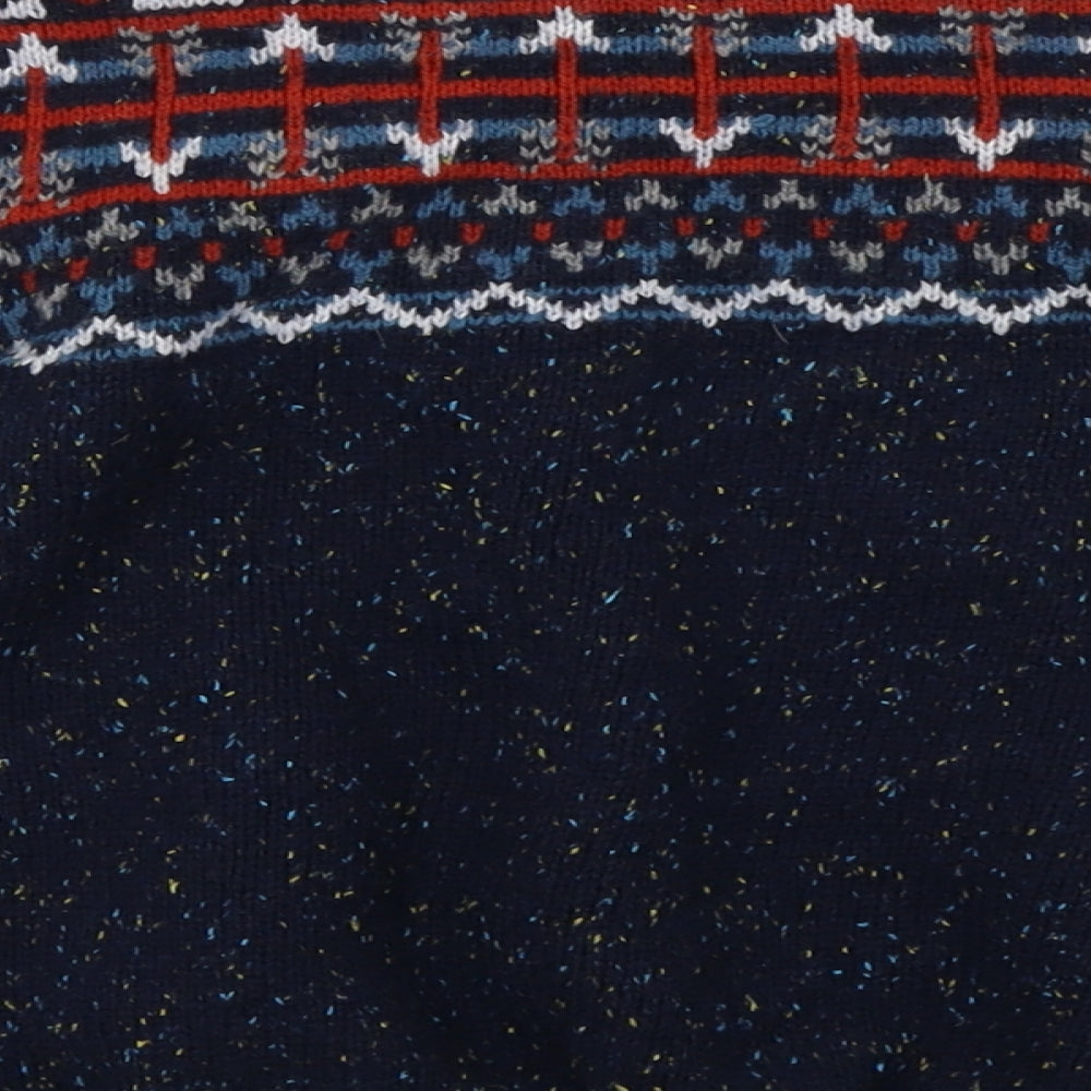 Sainsburys Boys Blue Geometric  Pullover Sweatshirt Size 6 Years