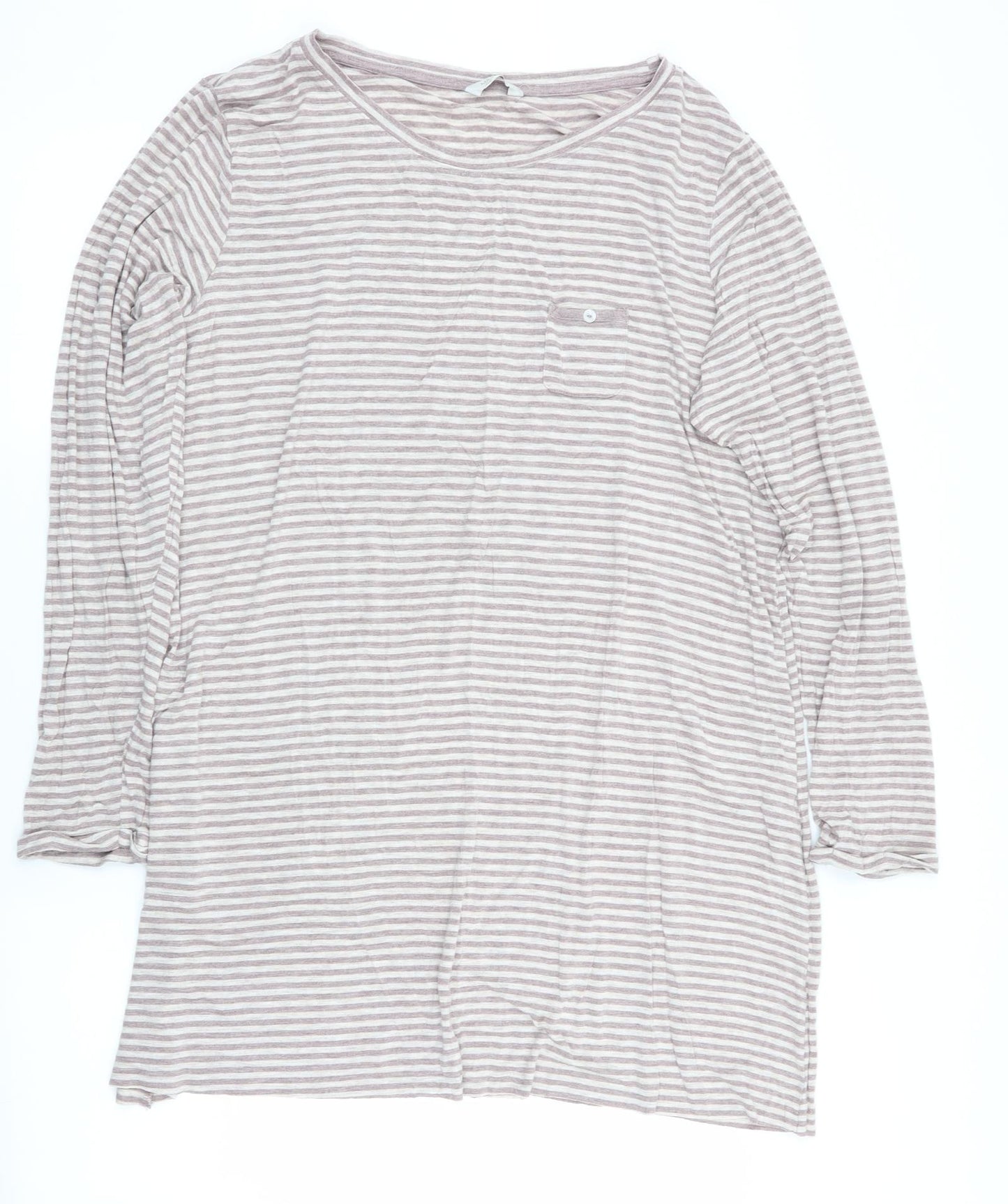 Marks and Spencer Womens Brown Striped   Nightshirt